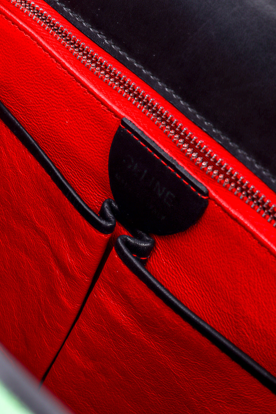 Vintage Celine Leather Strip Tote Bag signature label @recessla