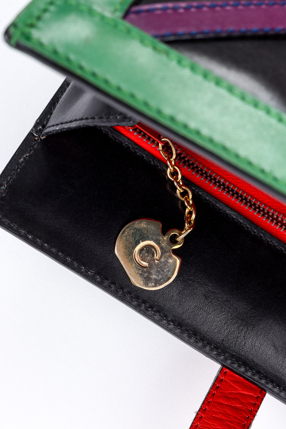 Vintage Celine Leather Strip Tote Bag logo charm @recessla