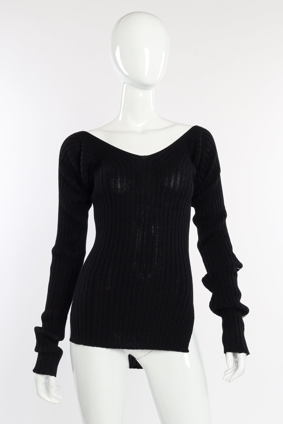 Celine Ribbed Knit Sweater Dress front on mannequin @recessla