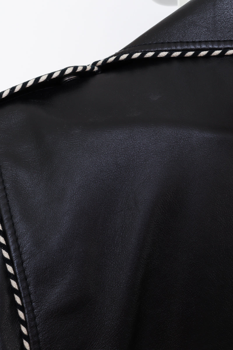 Celine 2019 F/W Piped Leather Biker Jacket scuff marks @recess la