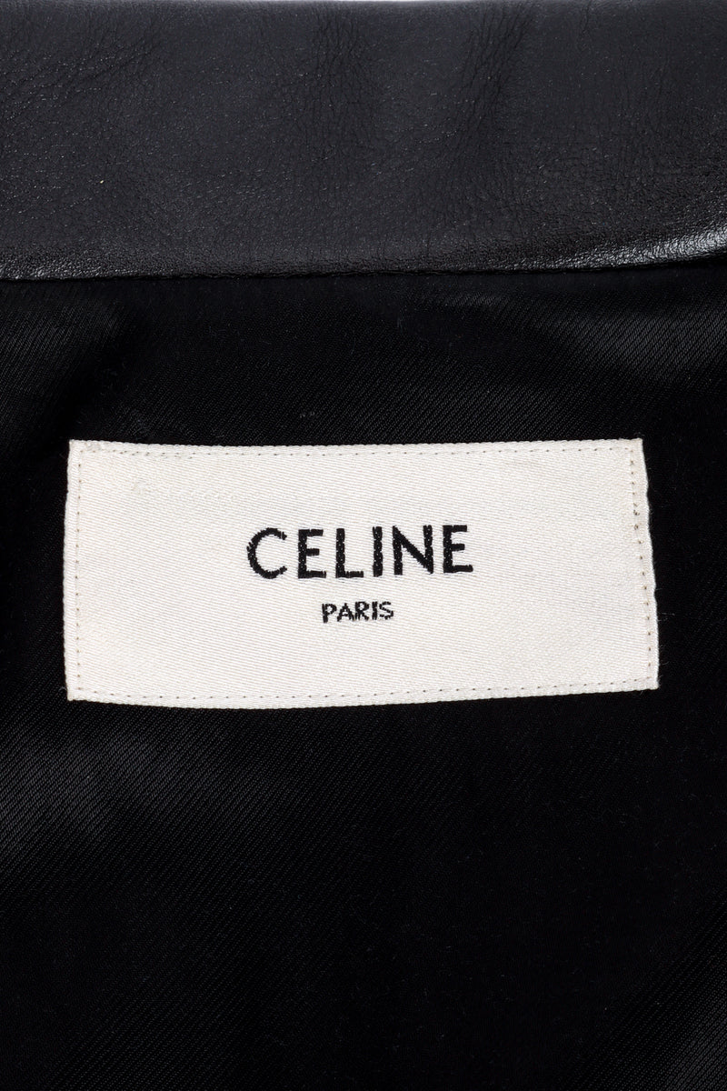 Celine 2019 F/W Piped Leather Biker Jacket label @recess la