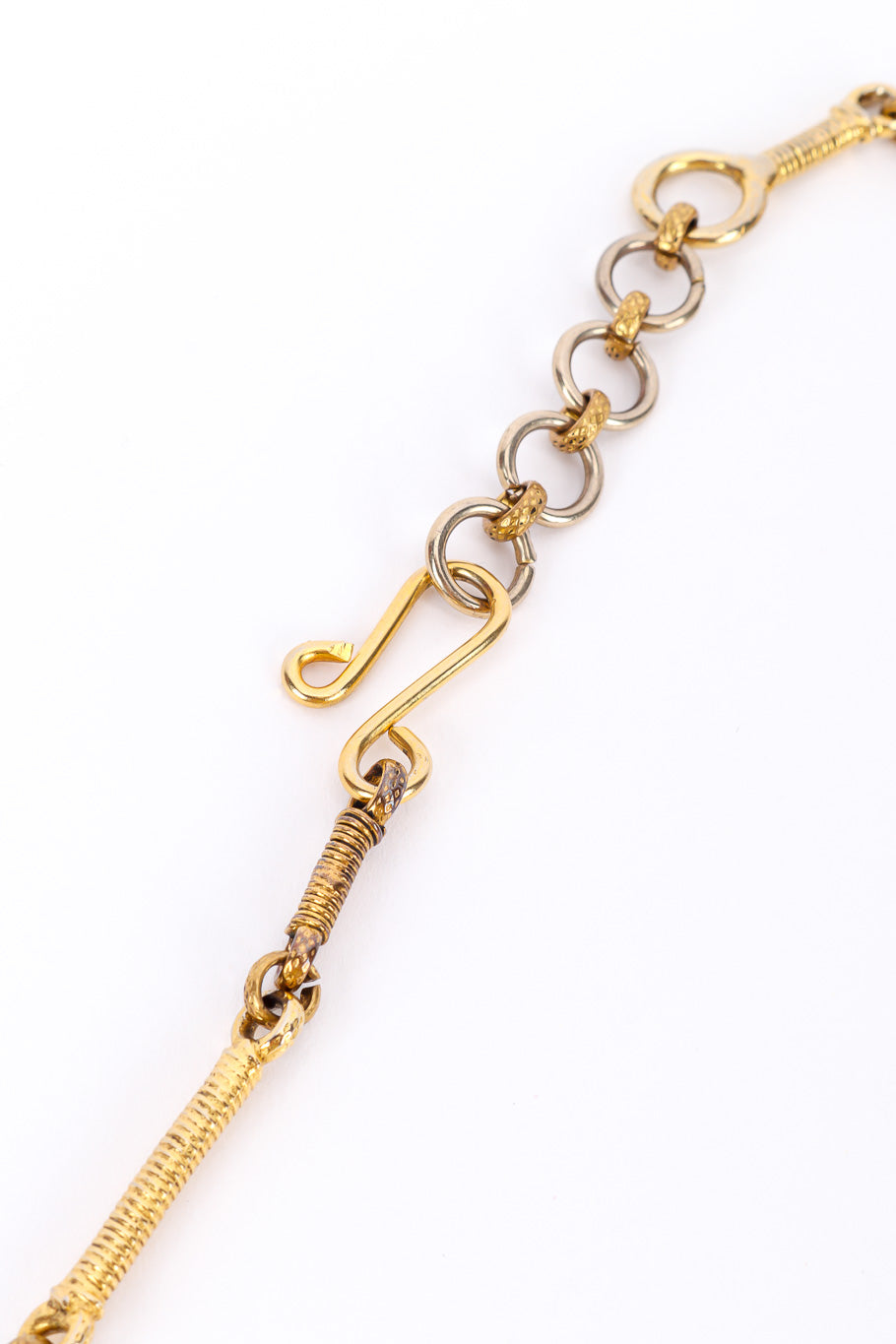 Gripoix stone necklace by Chacok on white background hook and extender chain @recessla
