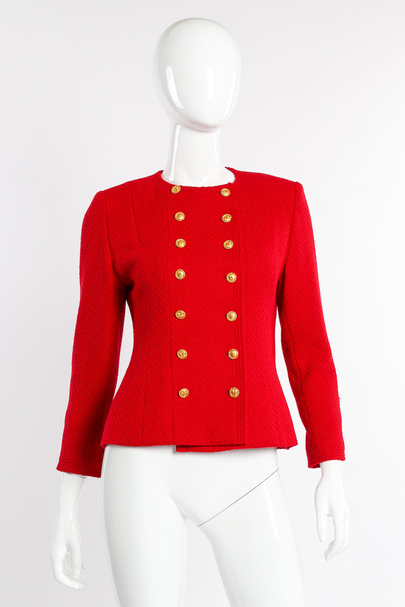 Vintage Chanel Collarless Double Breasted Jacket – Recess
