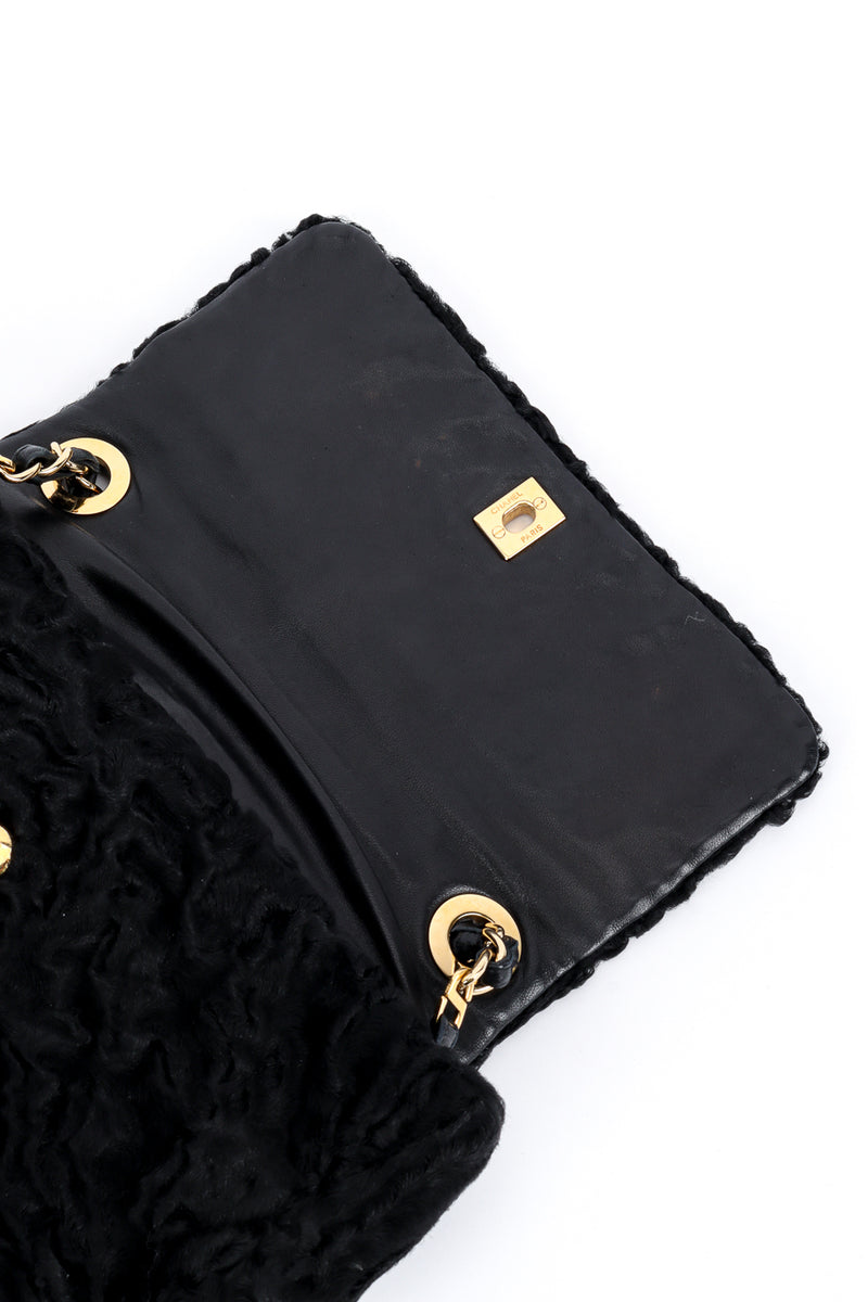 Chanel Persian Lamb Shoulder Bag inner flap @recess la