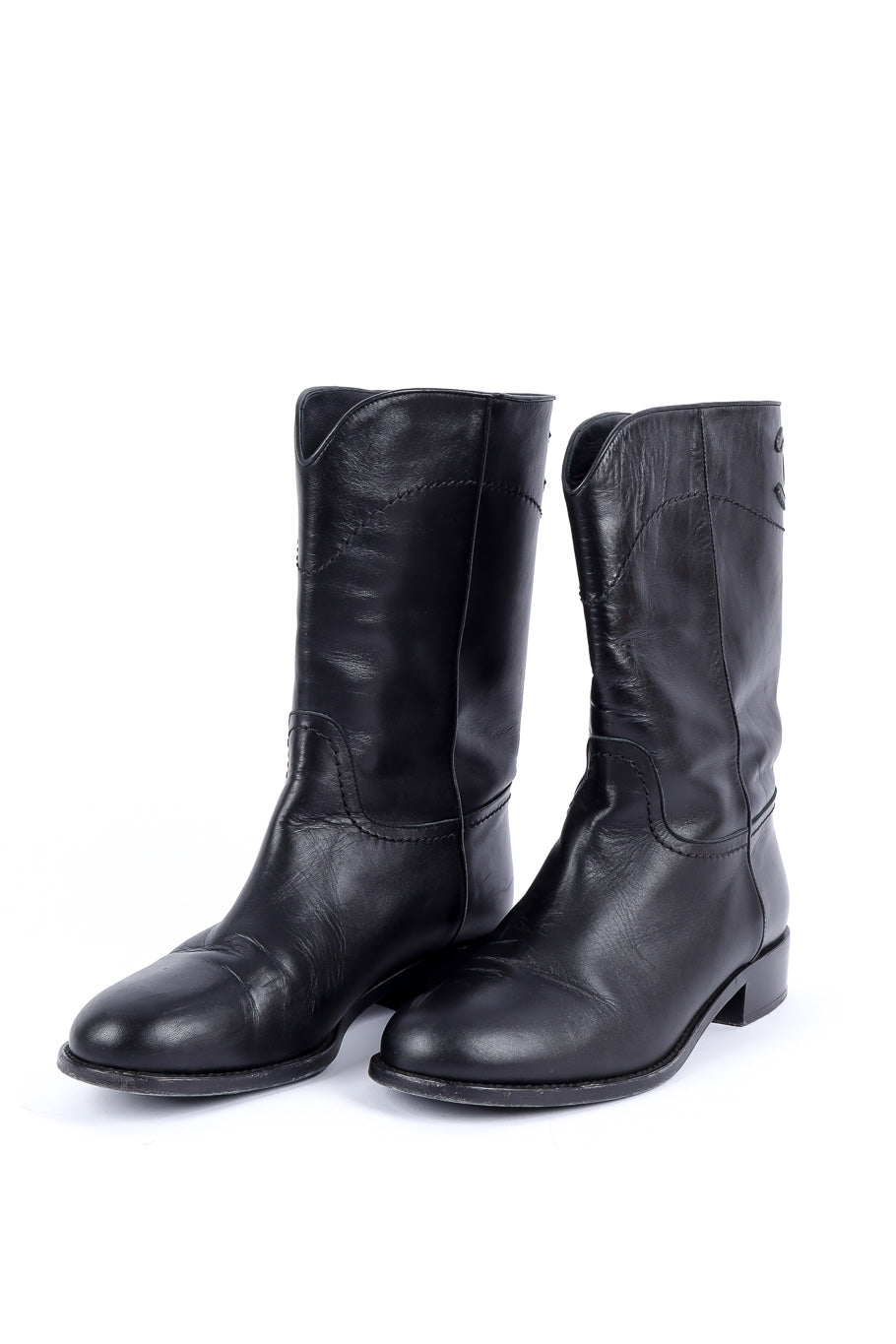 Chanel interlocking CC mid-calf boots product shot @recessla