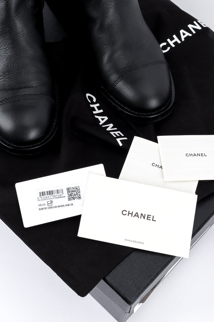 Chanel CC Quilted Mid-Calf Boots with box and pamphlets @recess la
