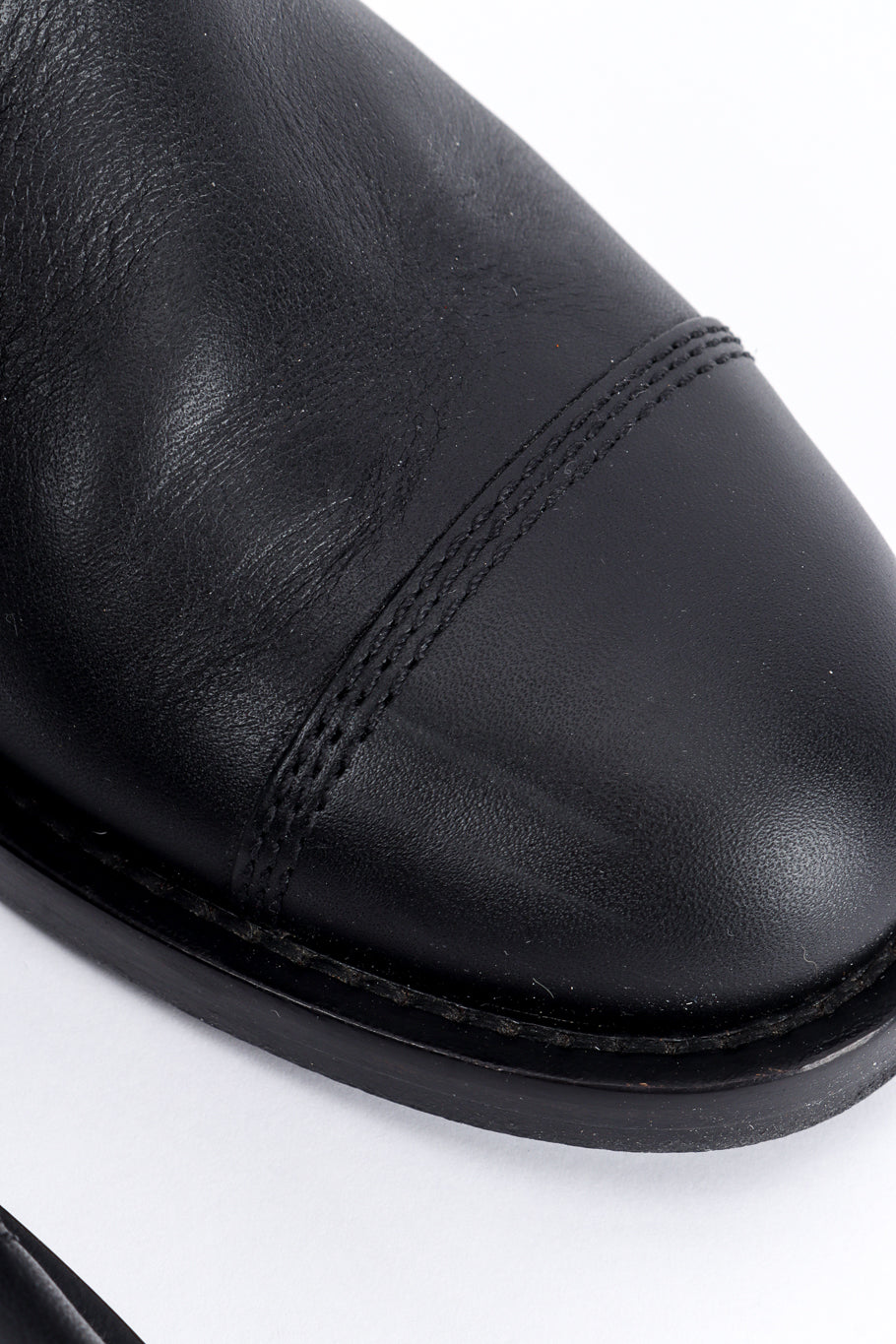 Chanel CC Quilted Mid-Calf Boots toe closeup @recess la