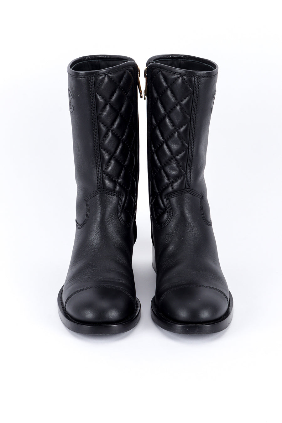Chanel CC Quilted Mid-Calf Boots – Recess