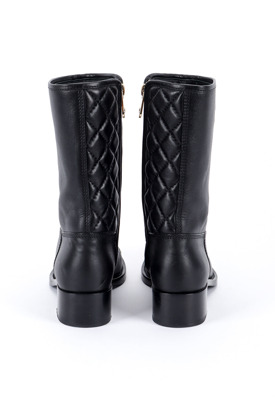 Chanel CC Quilted Mid-Calf Boots back @recess la
