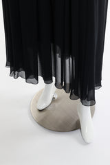 Vintage Chanel Ruched Camellia Flower Dress skirt hem on mannequin @recess la