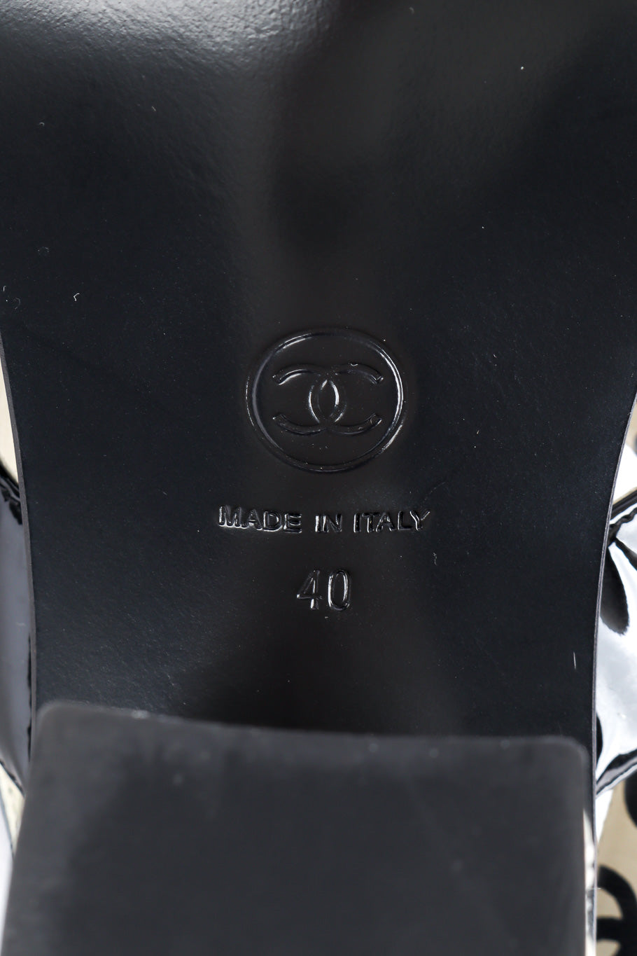 Chanel patent leather wrap sandal size @recessla