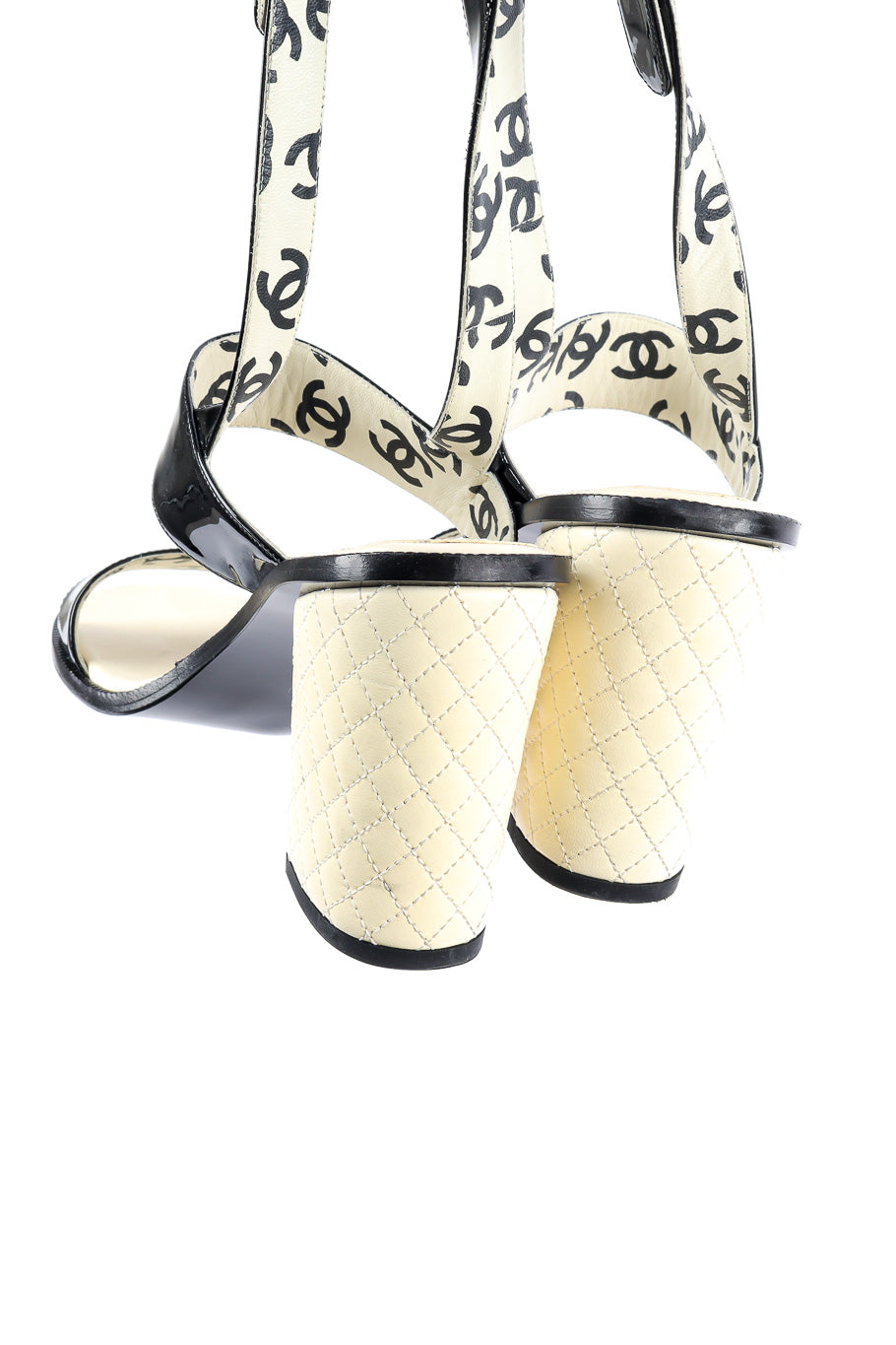 Chanel patent leather wrap sandal back of heel detail @recessla