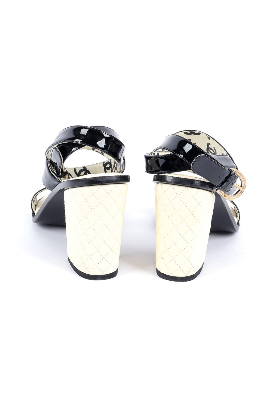 Chanel patent leather wrap sandal product shot @recessla