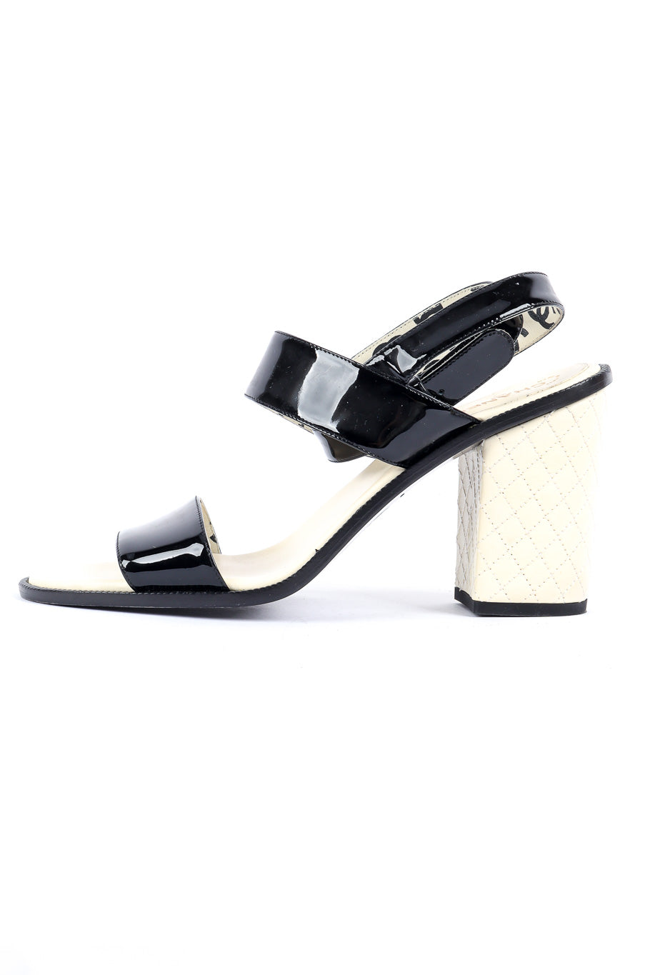 Chanel patent leather wrap sandal product shot @recessla