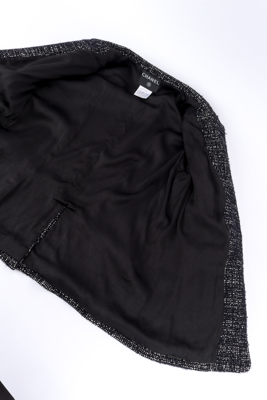2002 F/W Bouclé Tweed Jacket & Skirt Set by Chanel jacket lining /