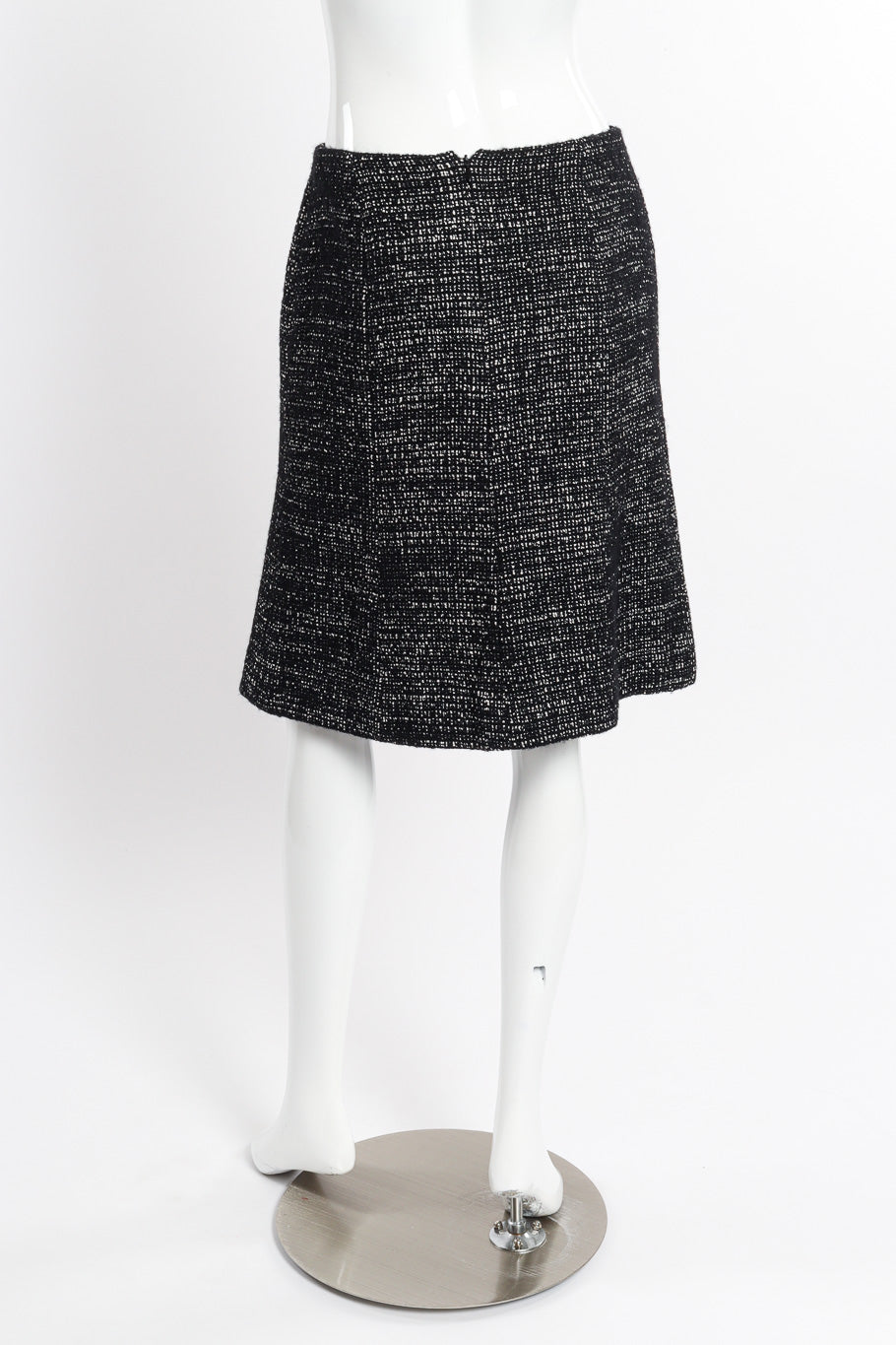 2002 F/W Bouclé Tweed Jacket & Skirt Set by Chanel on mannequin skirt only back @recessla