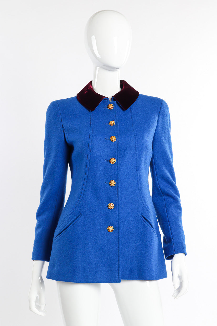 Velvet Collar Wool Jacket by Chanel on mannequin @recessla