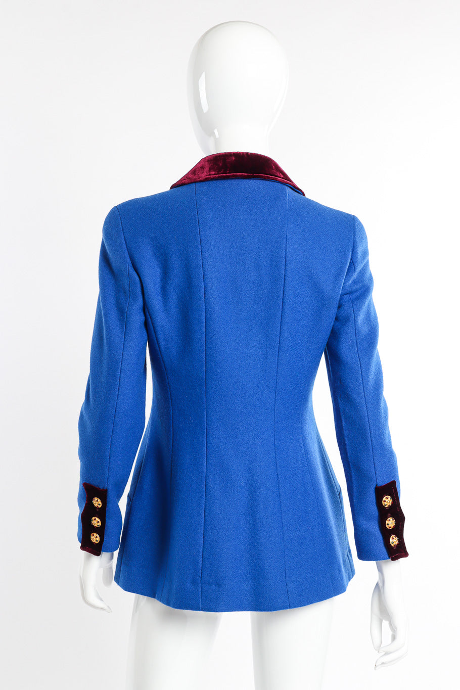 Velvet Collar Wool Jacket by Chanel on mannequin back @recessla