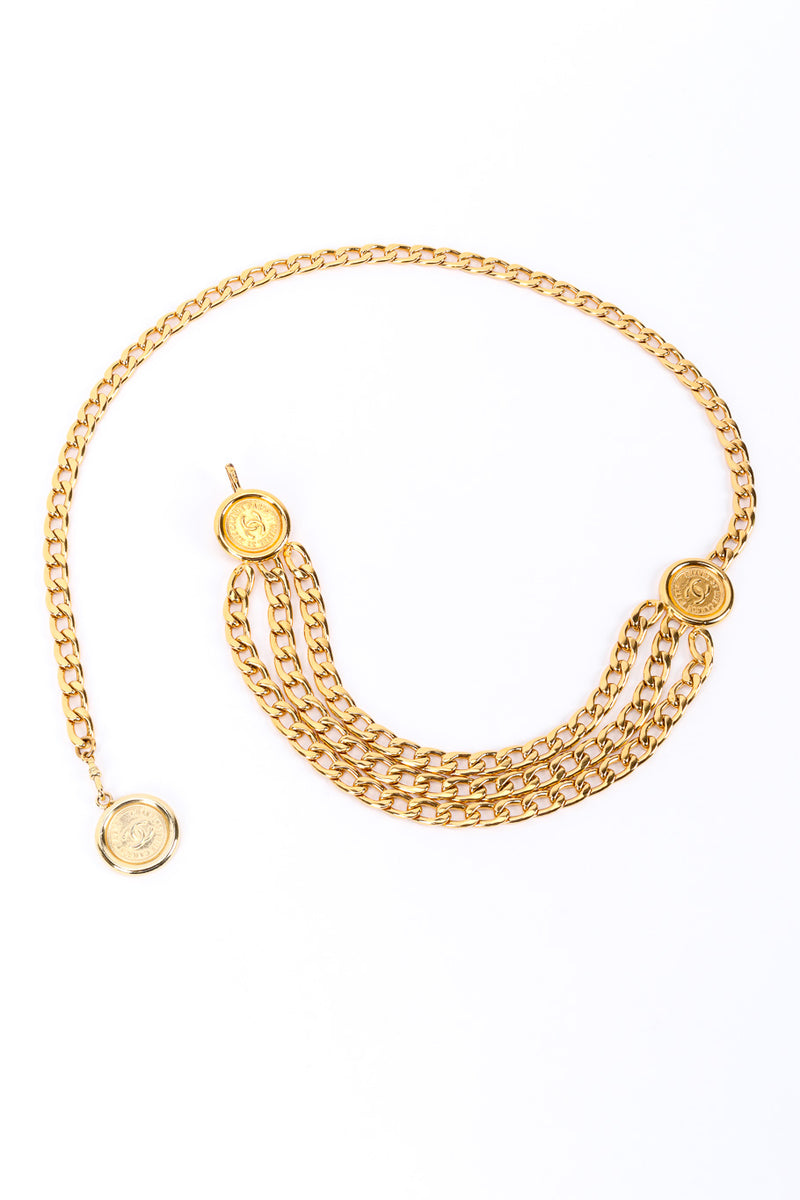 Chanel Vintage Draped Chain Medallion Belt