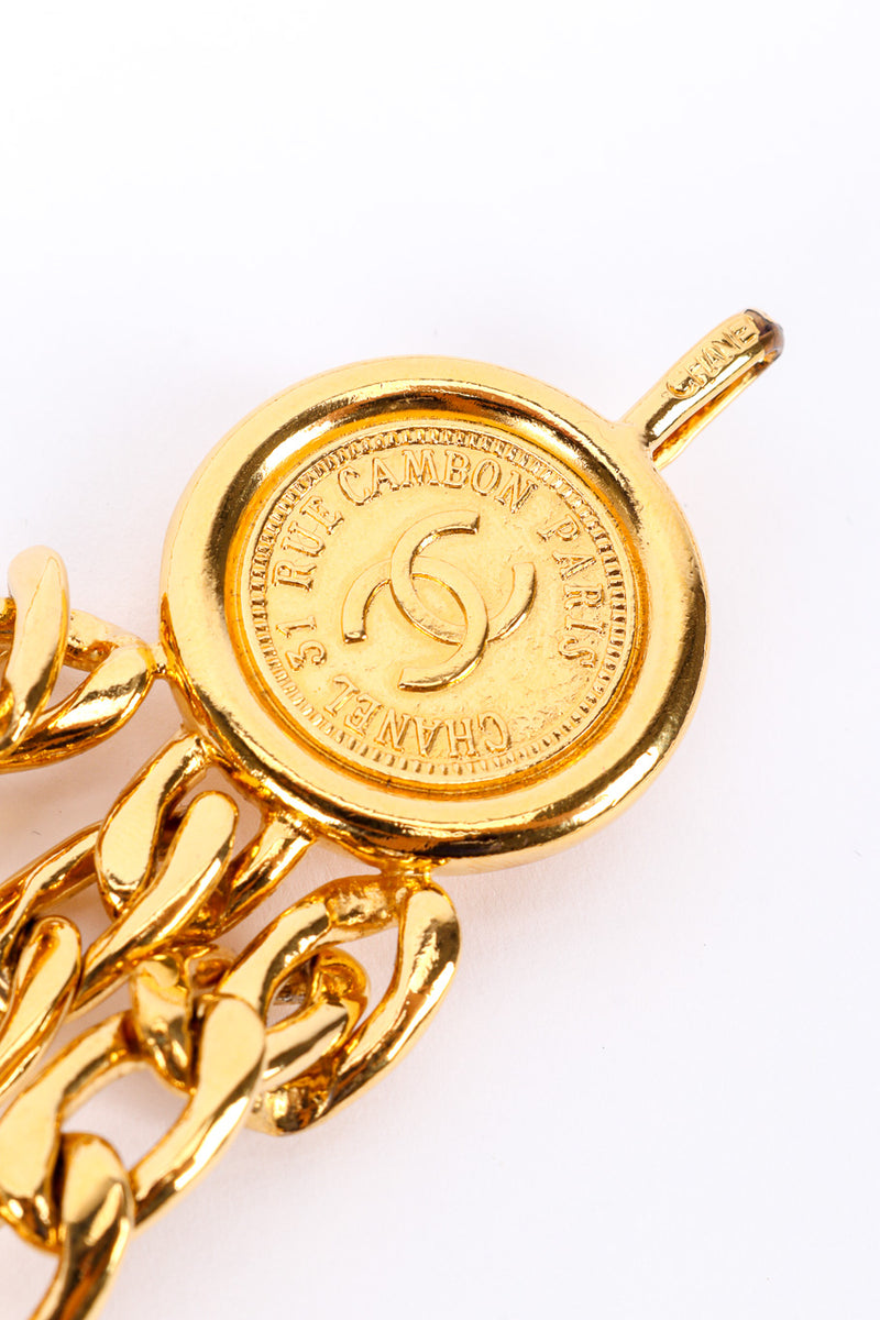 Vintage Chanel Draped Chain Medallion Belt Recess Vintage Chanel Draped Chain Medallion Belt Recess