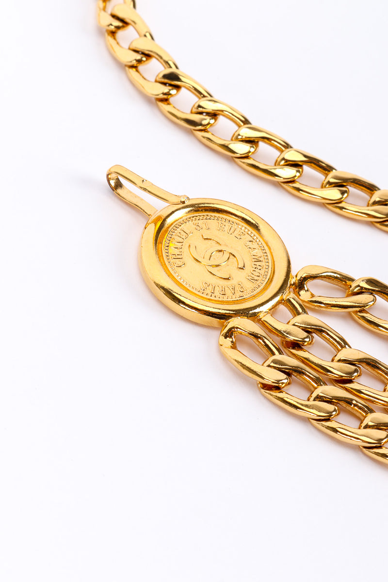 chanel vintage gold chain belt
