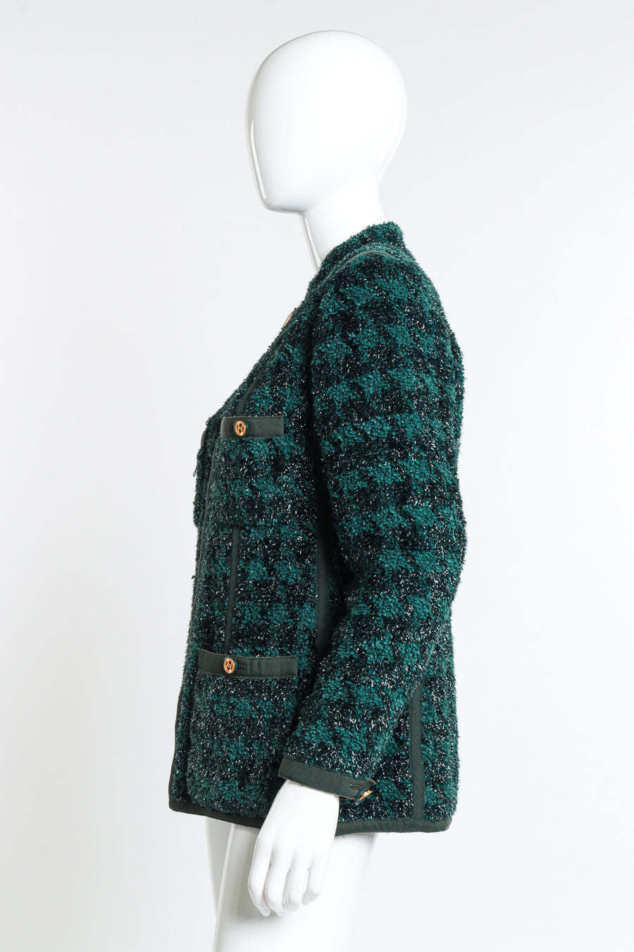 CHANELニットラメ ジャケット CHANEL-CC-Logo-Knitted-La-