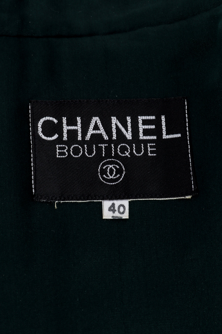 Chanel Tweed Lamé Jacket label detail @RECESS LA