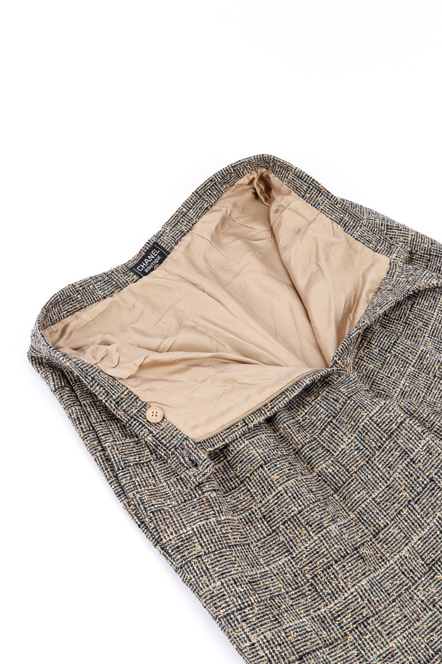 1997 A/W Bouclé Tweed Suit Set pants lining @recessla