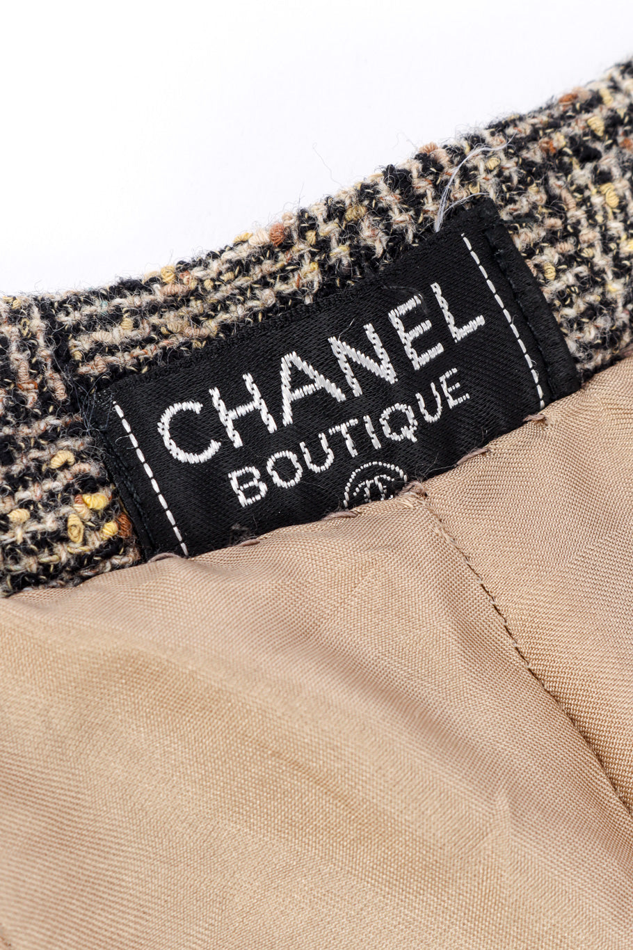 1997 A/W Bouclé Tweed Suit Set pants label @recessla