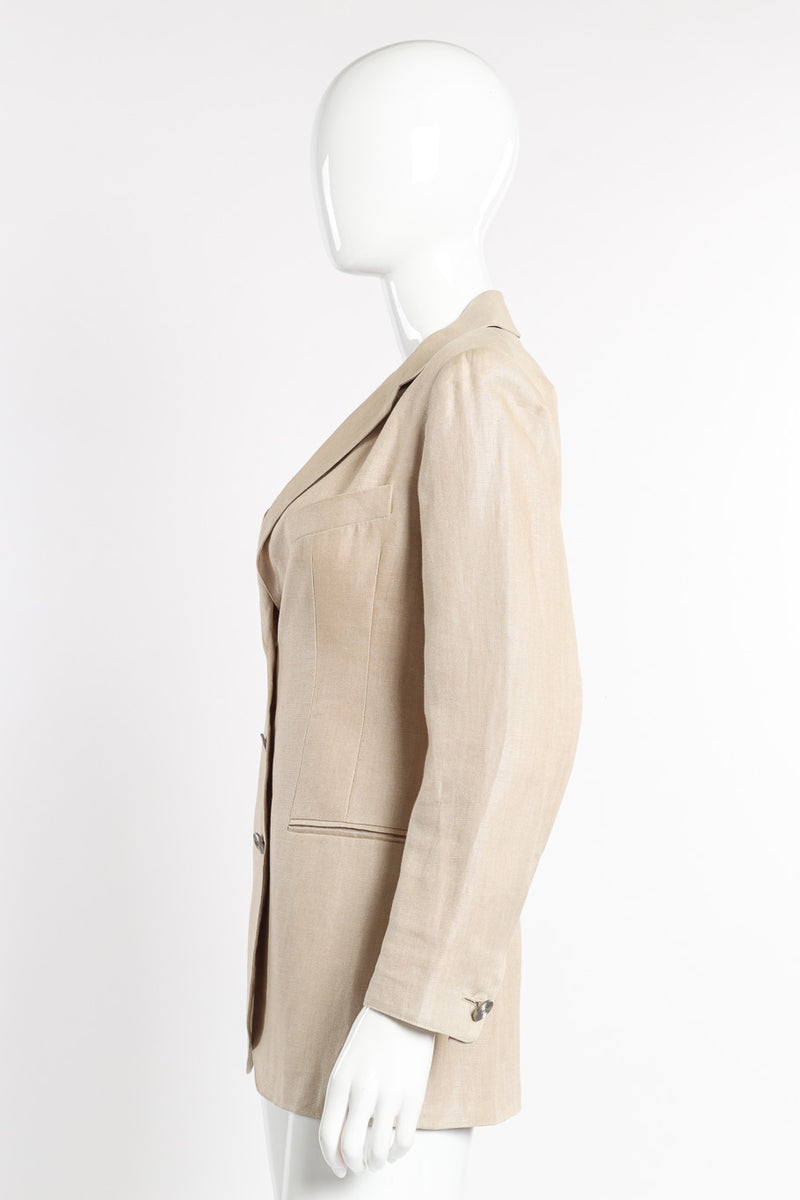 1998 S/S Linen Blazer by Chanel on mannequin side @recessla
