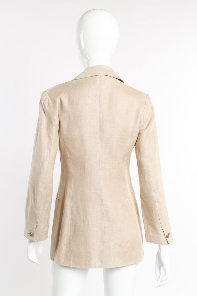 1998 S/S Linen Blazer by Chanel on mannequin back @recessla