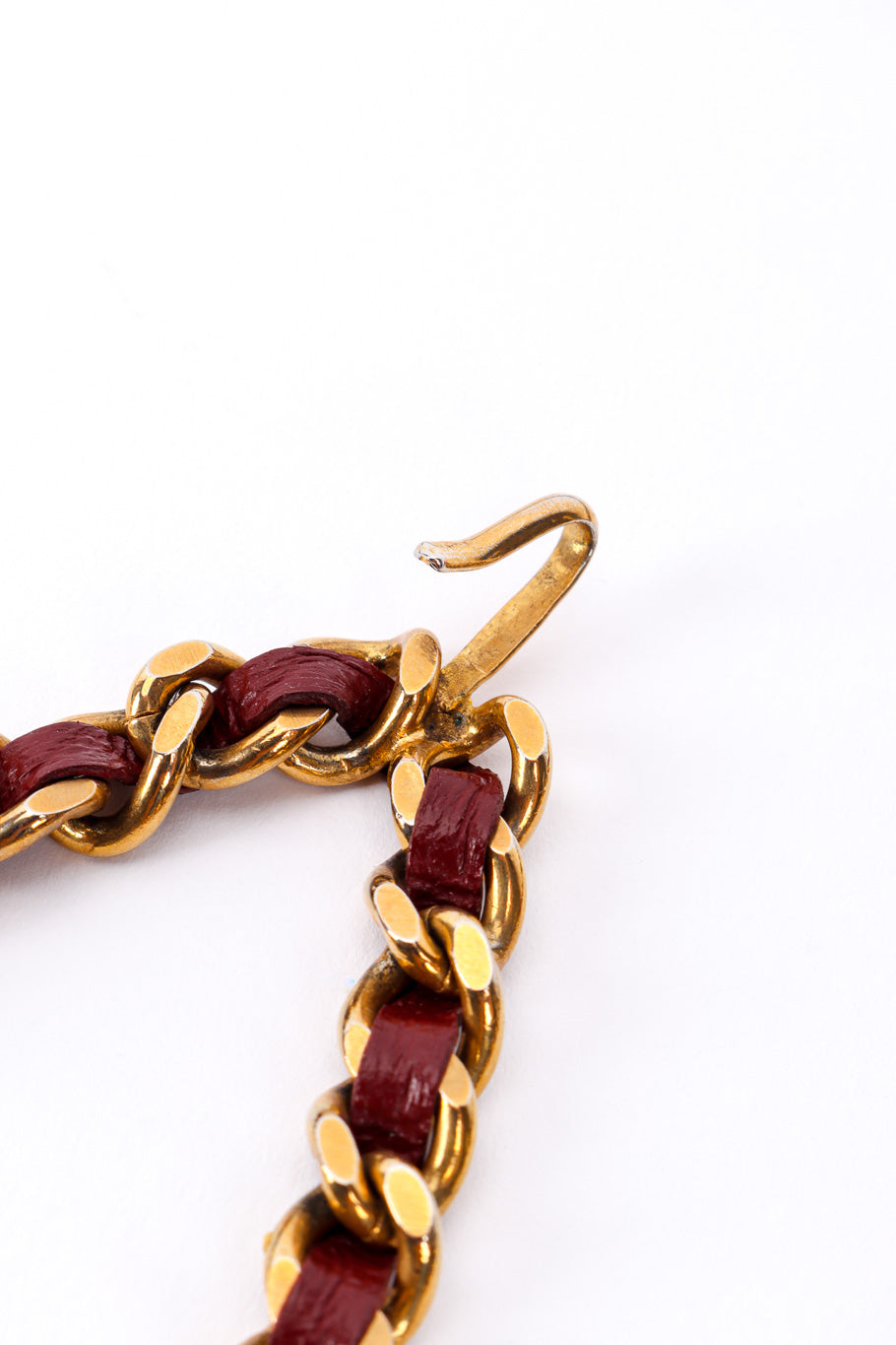 Vintage Chanel Clover Charm Belt hook closeup @recessla