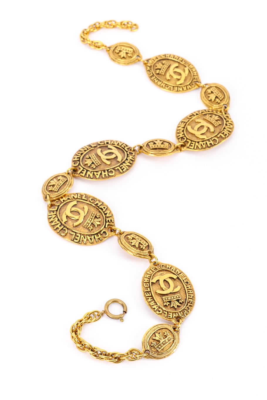 CC Crown Medallion Necklace by Chanel in swirl @recessla