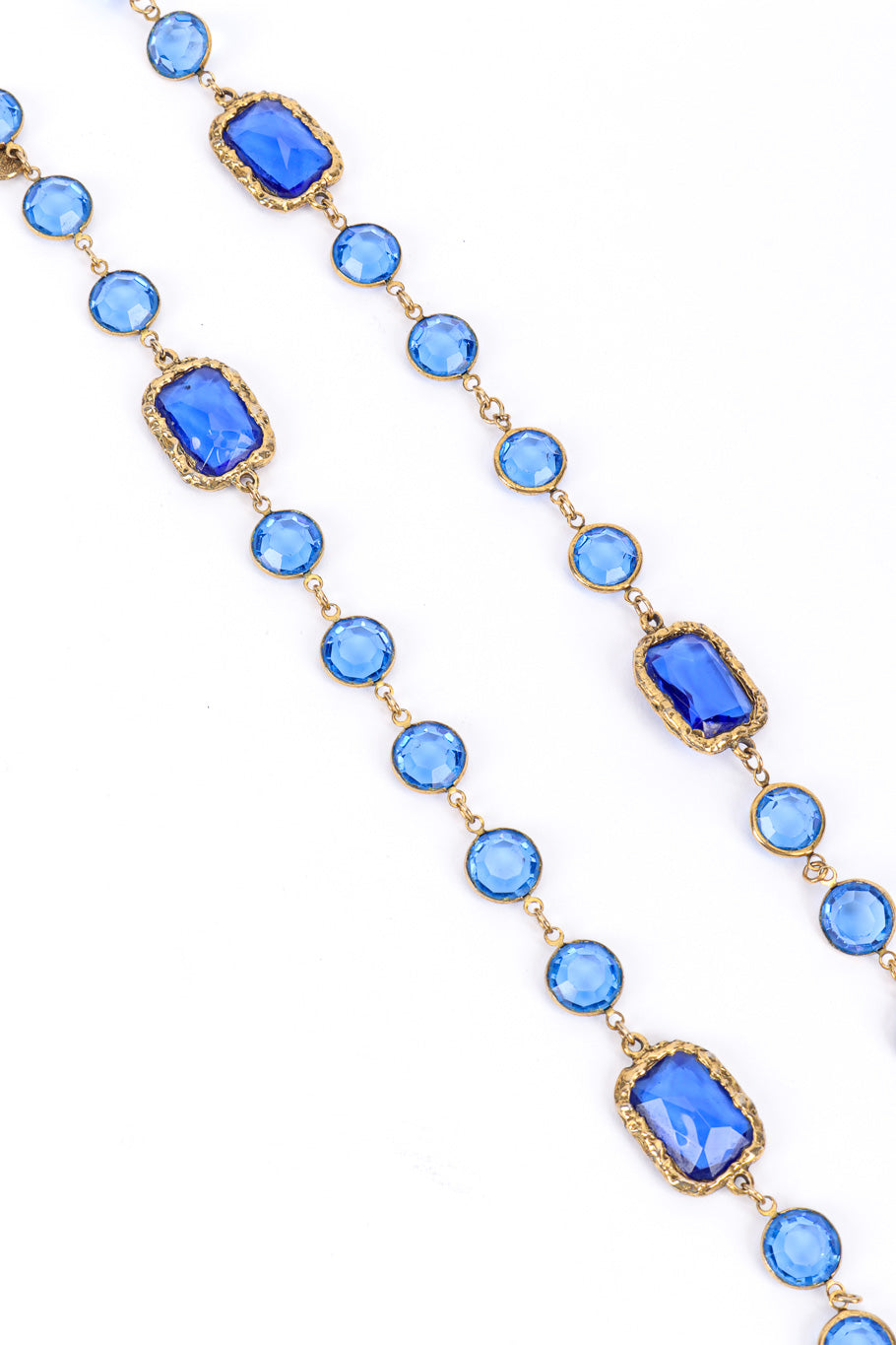 Vintage Chanel Crystal Sautoir Necklace crystal closeup @recessla
