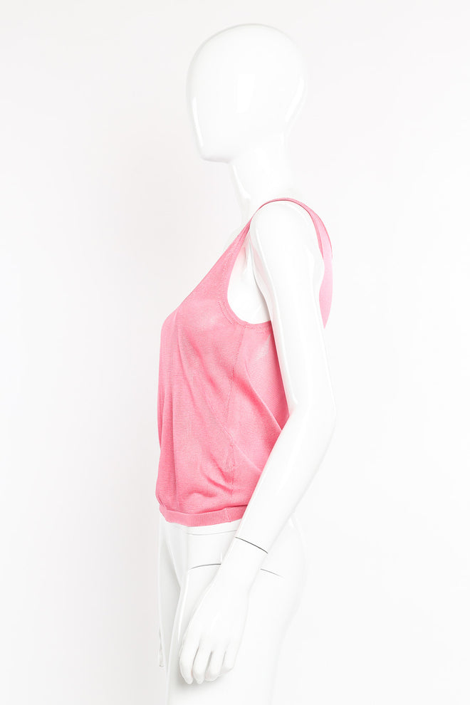 Cardigan and tank top set by Chanel on mannequin tank only side @recessla