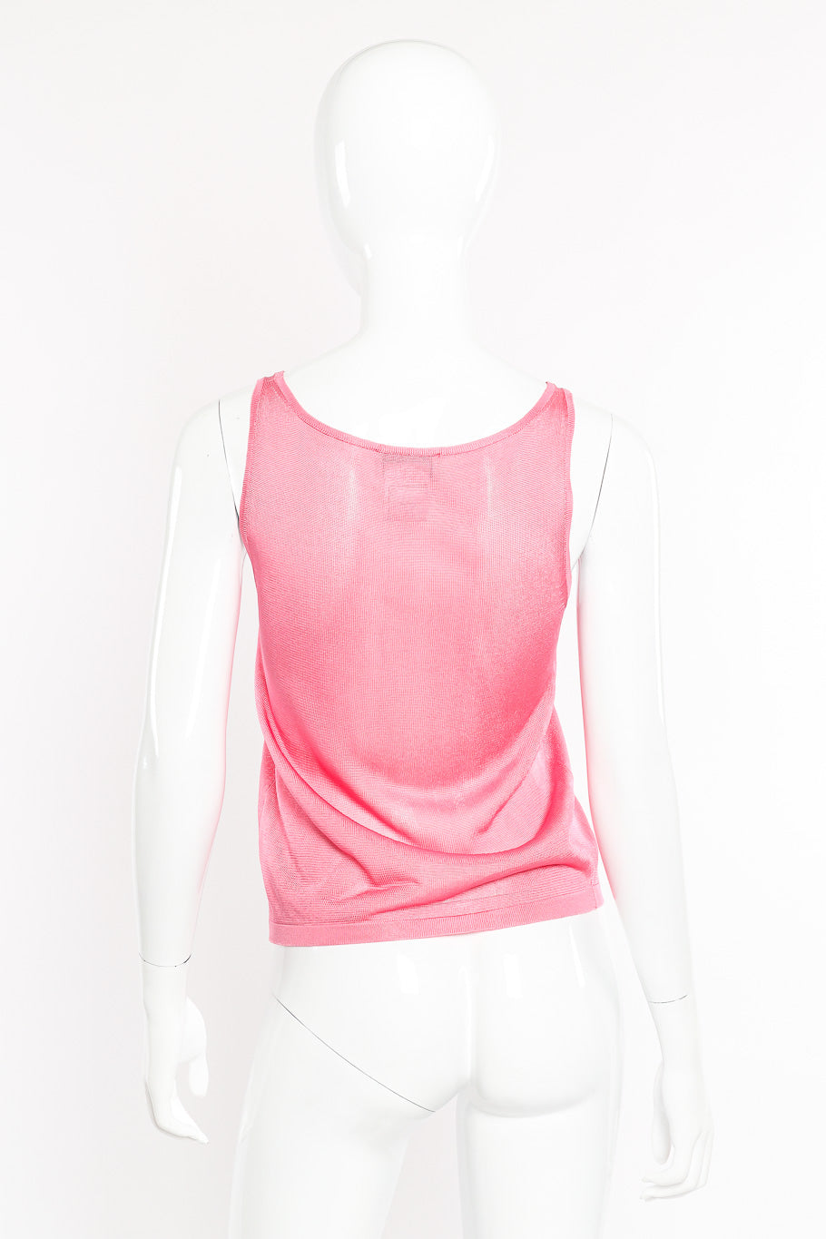 Cardigan and tank top set by Chanel on mannequin tank only back @recessla
