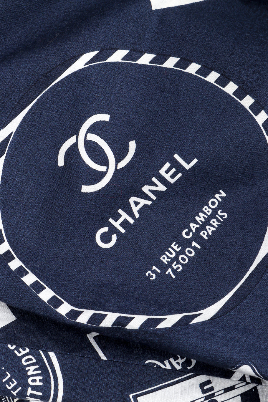 Vintage Chanel 1989 S/S Grand Hotel Print Pants chanel print closeup @recess la