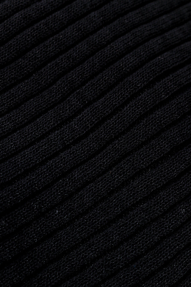 Chanel Ribbed Knit Cardigan fabric closeup @Recessla