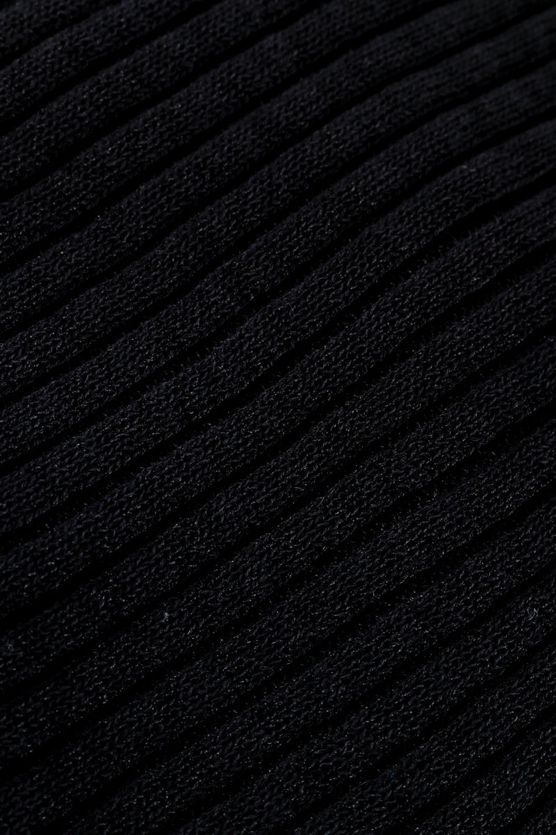 Chanel Ribbed Knit Cardigan fabric closeup @Recessla