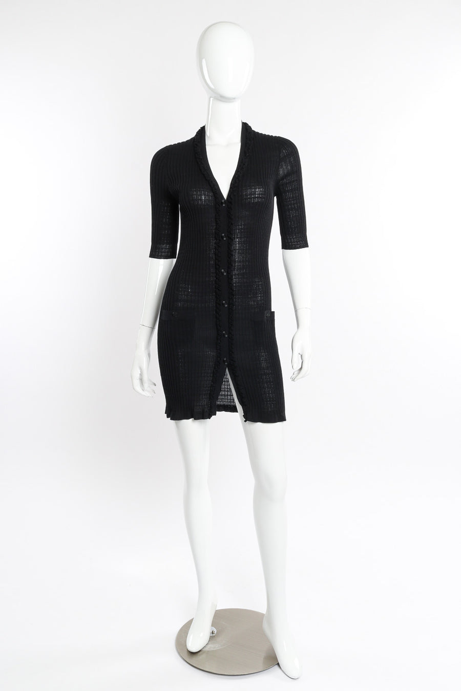 Chanel Ribbed Knit Cardigan Dress – Recess Chanel Ribbed Knit Cardigan Dress – Recess