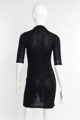 Chanel Ribbed Knit Cardigan back view on mannequin @Recessla