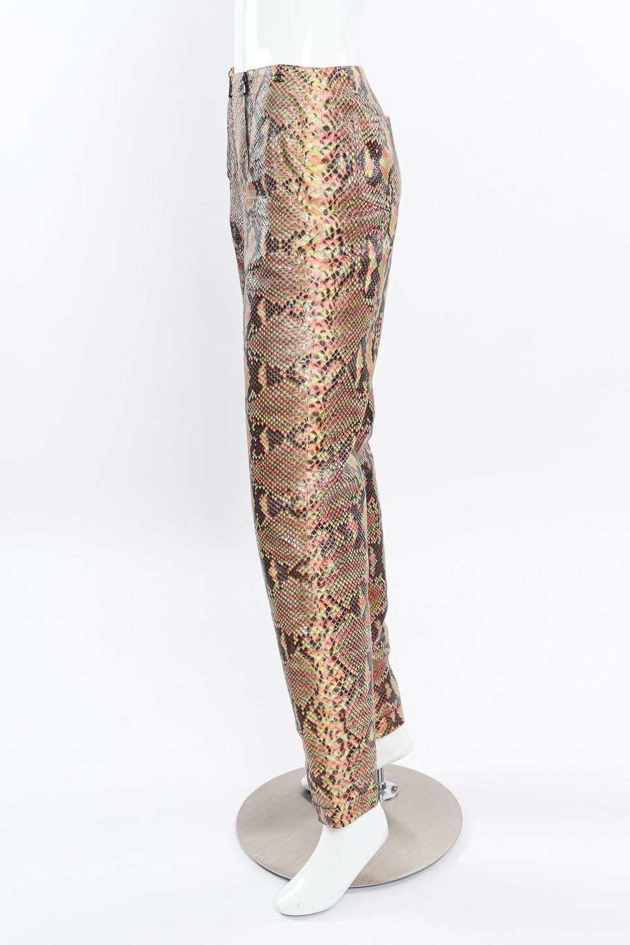 Python zip front pants by Chanel on mannequin side @recessla