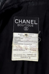 Chanel 1992 F/W Leather & Bouclé Jacket label @RECESS LA