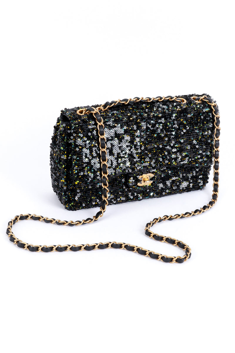 Chanel Sequin Flap Bag 3/4 front @recess la