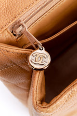 Chanel Caviar Leather Kelly Handbag zipper pull tab wear @recess la