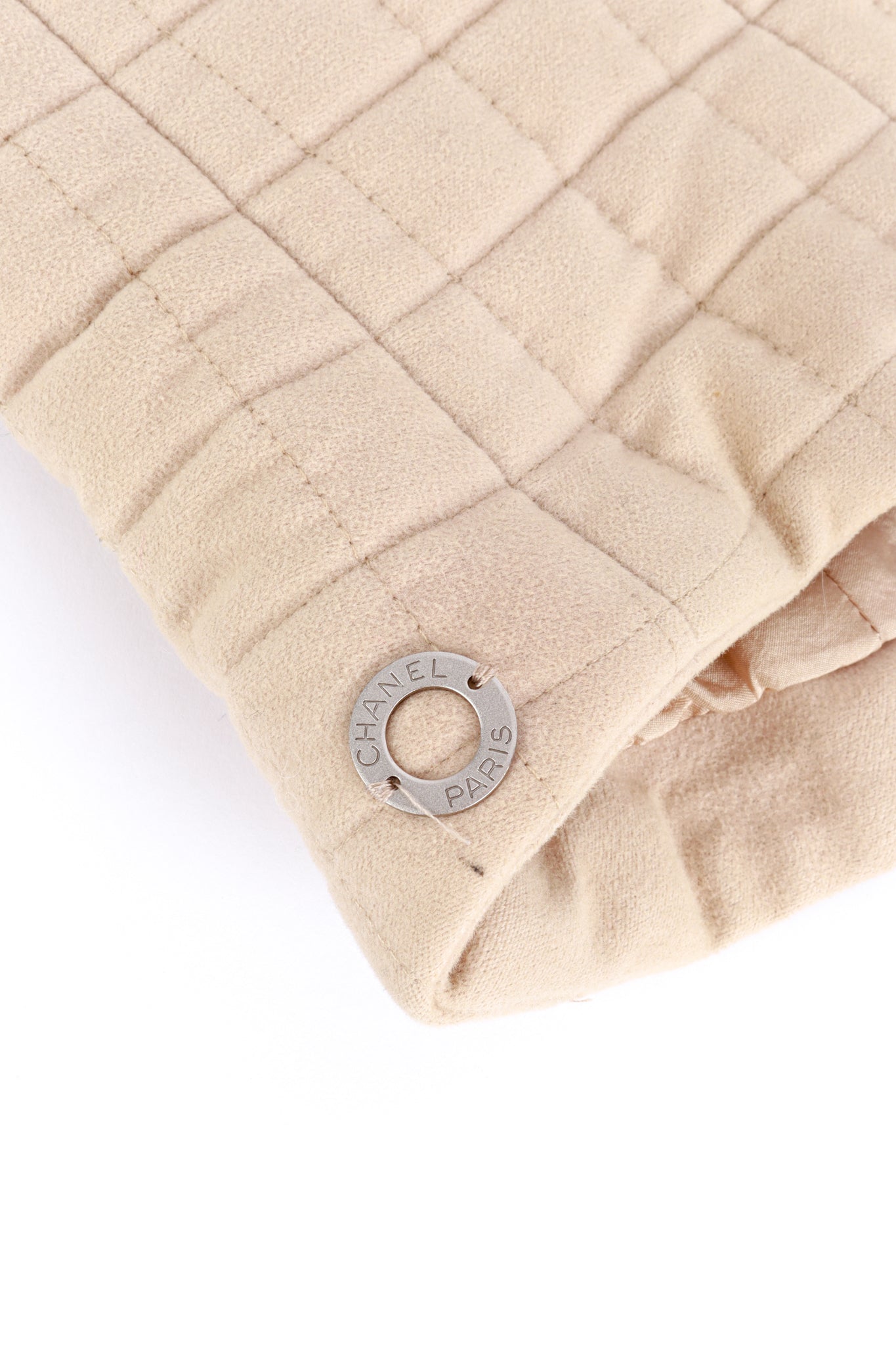 Vintage Chanel 2000T Identification Quilted Shortsleeve Jacket charm detail @recess la