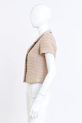 Vintage Chanel 2000T Identification Quilted Shortsleeve Jacket side on mannequin @recess la