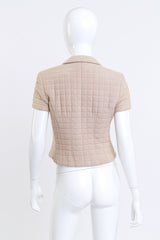 Vintage Chanel 2000T Identification Quilted Shortsleeve Jacket back on mannequin @recess la