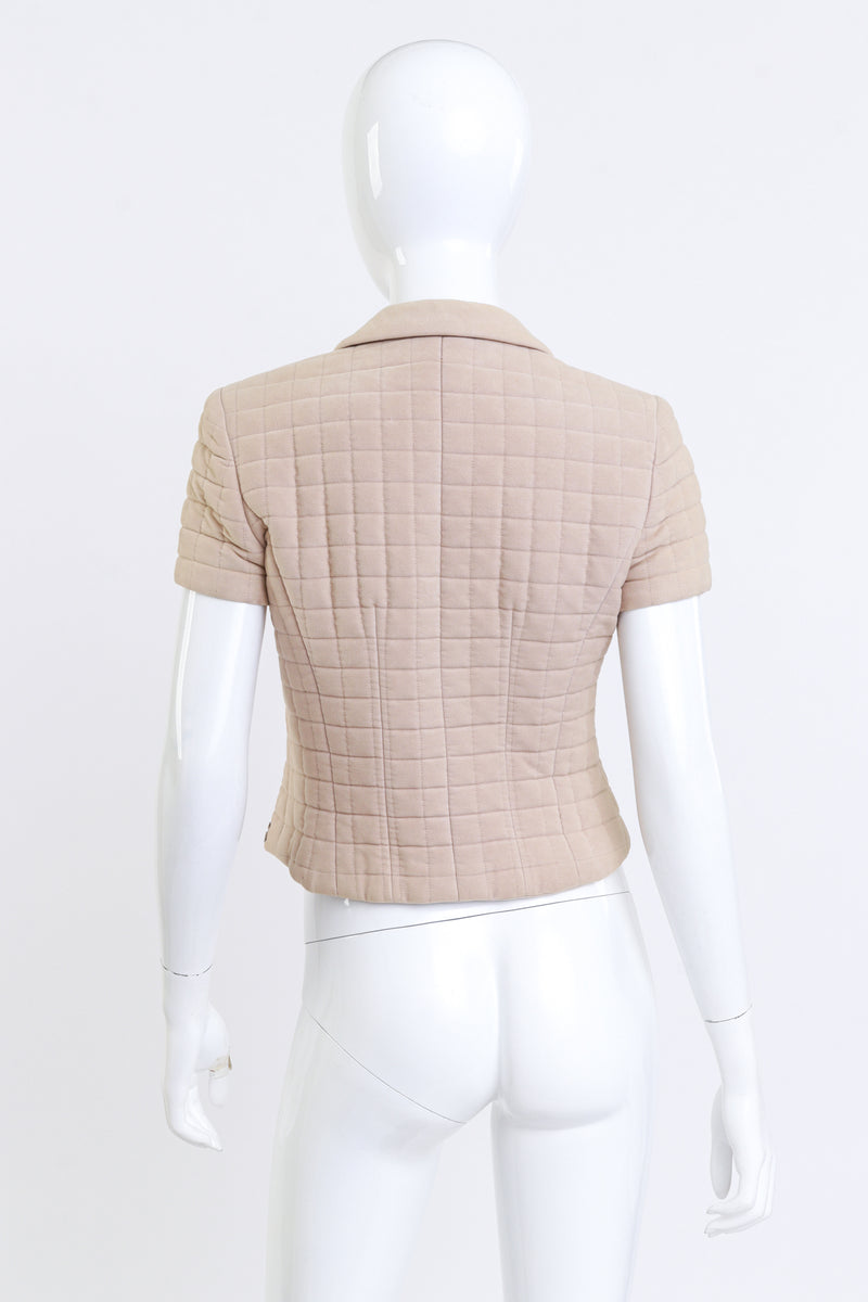 Vintage Chanel 2000T Identification Quilted Shortsleeve Jacket back on mannequin @recess la