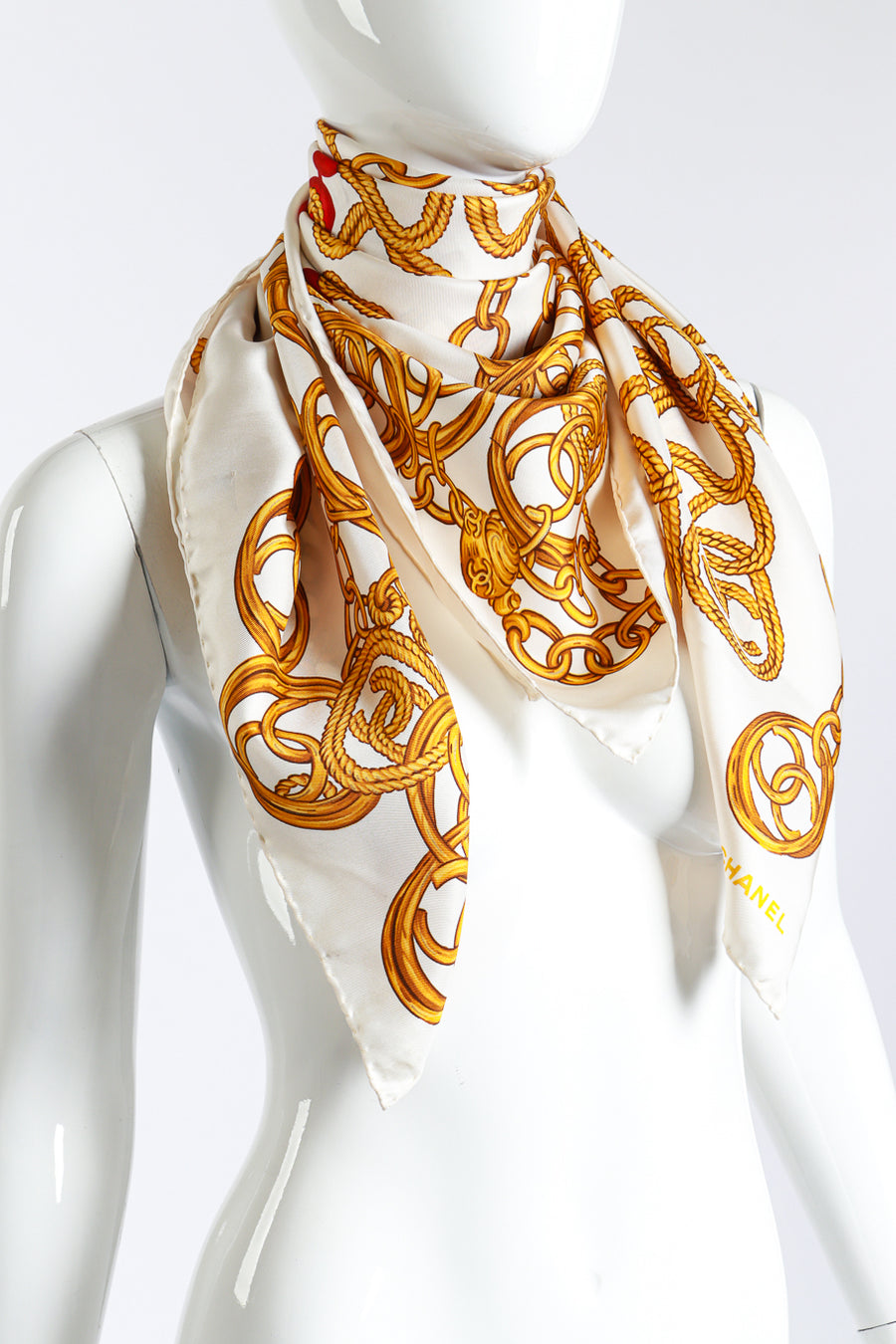Chanel Clover Chain Silk Scarf – Recess